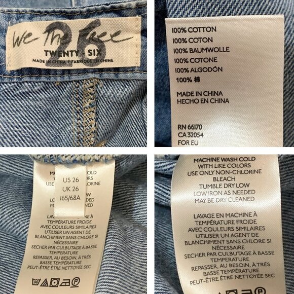 Free People East of Eden Medium Wash Denim Belted Mini Skirt Sizes 26 & 25 NWT - Picture 10 of 13